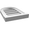 Ekena Millwork Round Top Surface Mount PVC Gable Vent: Functional, w/ 2"W x 2"P Brickmould Sill Frame, 12"W x 18"H GVPRT12X1803SF - alternate 5